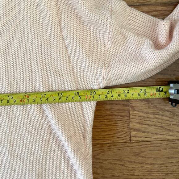 Joie Womens Sweater Small Long Sleeve Thermal Waffle Knit V-Neck Pink - Picture 6 of 7